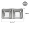 Unique Bargains Stainless Steel Divided Appetizer Sushi Soy Dipping Sauce Dishes 4 Pcs - 2 of 4