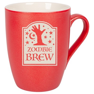 100 North Magic Potion 10 Ounce Crimson Red Metallic Finish, Comfortably Fits Your Hands, New Bone China Coffee Tea Cup Mug, Zombie Brew