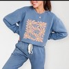 Simply Sage Market Sunny Days Ahead Daisies Lightweight Garment Dyed Sweatshirt - 2 of 4