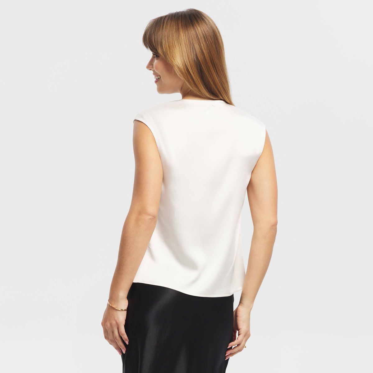 Women's Cap Sleeve Satin Top - A New Day™ - thumbnail 6