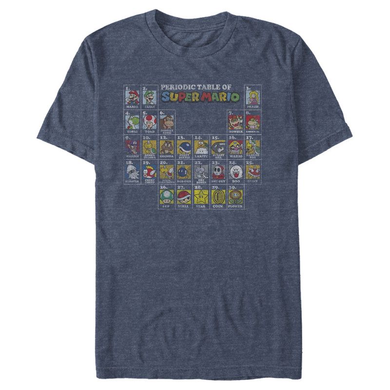 Men's Nintendo Periodic Table of Super Mario T-Shirt, 1 of 5