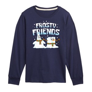 Boys' - SpongeBob SquarePants - Frosty Friends Long Sleeve Graphic T-Shirt - 1 of 4