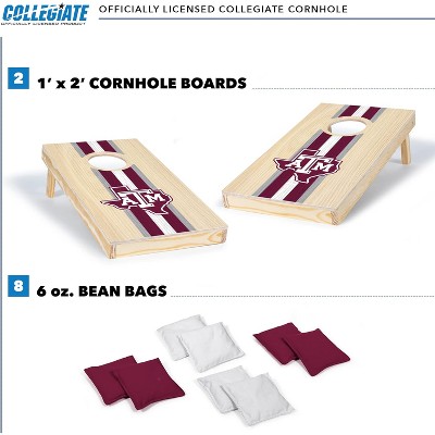 Michigan Wolverines 1'x2' Solid Wood Cornhole Set with Bean Bags