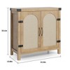 Rattan Sideboard Buffet Cabinets with Storage, Farmhouse Storage Cabinet - 2 of 4