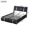 Upholstered Faux Leather Platform bed with a Hydraulic Storage System-ModernLuxe - 3 of 4