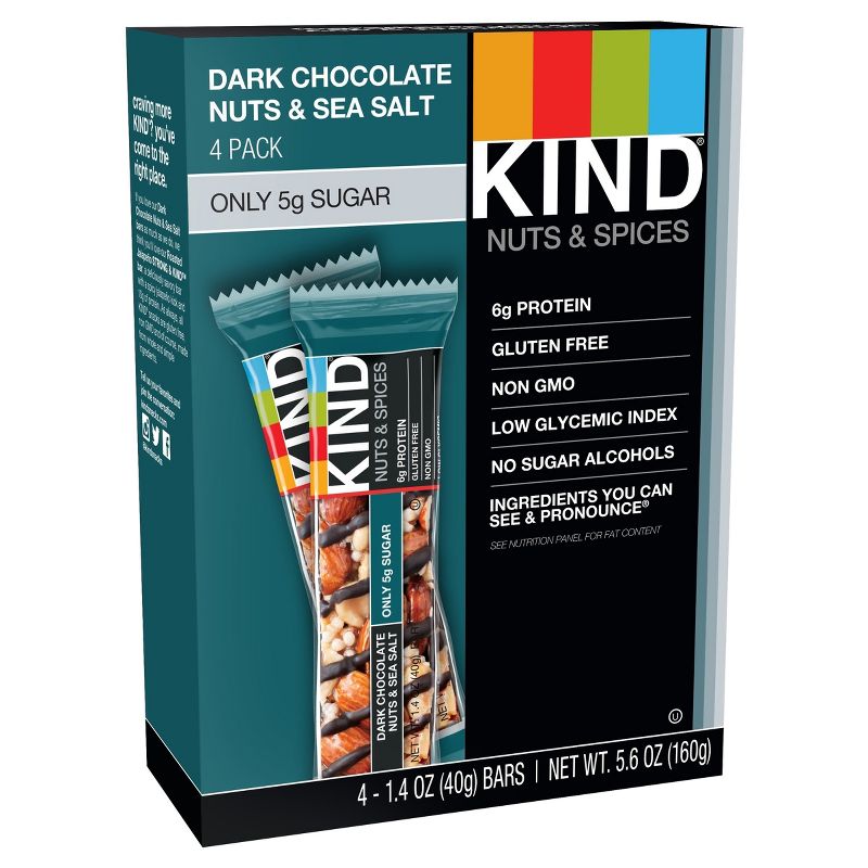 KIND Dark Chocolate Nuts &#38; Sea Salt Bars - 4ct, 1 of 7