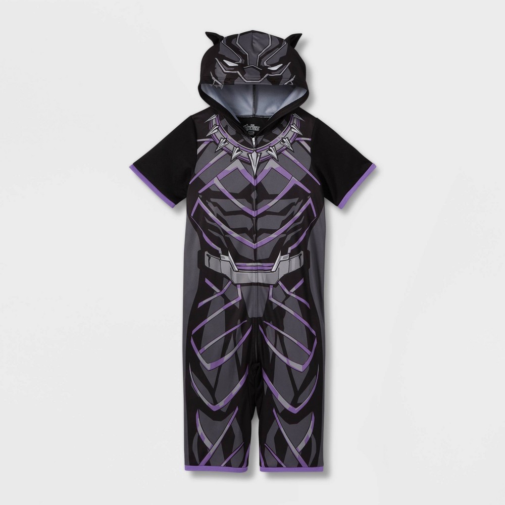 size XS Boys' Marvel Black Panther Union Suit - Black