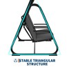 GustoWave 2-Seat Outdoor Porch Swing Chair with Canopy – Heavy-Duty Textilene Fabric, Adjustable Sun Shade, Weather-Resistant – Patio, Garden - 4 of 4