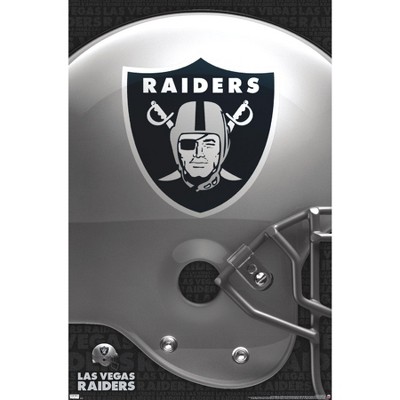 NFL Las Vegas Raiders – Helmet 20 Wall Poster with Wooden Magnetic