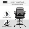 Okak Mesh Ergonomic Office Chair, Tall Desk Chair with Flip-Up Armrests and Footrest Ring, Computer Chair for Office, Study, Black - 4 of 4