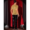 INSPIRE CHIC Men's Crew Neck Short Sleeve Disco Velvet T-Shirts - 3 of 4