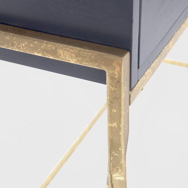Jolie Modern Living Room Console Table Navy Blue/Gold - Adore Decor, 4 of 10