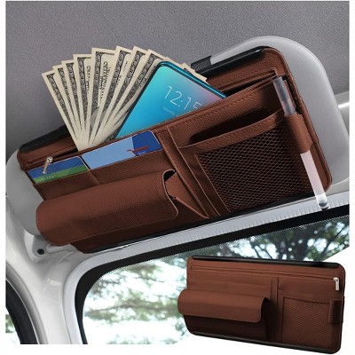 TruAIR Car Sun Visor Organizer with Pockets Ð Universal Auto Interior Storage Holder