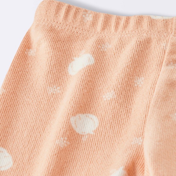 Conjunto de Bebé Niña de Camisa de Manga Corta y Shorts de Ciclista Calabaza - Cloud Island™ Crema 4