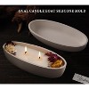 JDICTION Large Oval Resin Mold, Silicone Bowl for Candle Making, Epoxy Storage Tray, Concrete Planter, Jewelry Dish Home Decor - 3 of 4