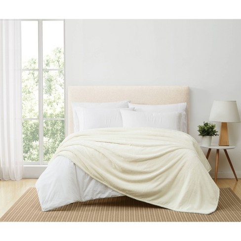 The Big One Super Soft Plush Blanket Full / Queen: good 90'' x 92'' Ivory White