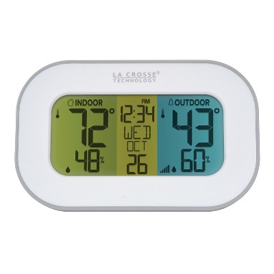 La Crosse Technology® Battery-powered Lcd Wireless 2-piece Digital Weather  Thermometer Station With Hygrometer : Target