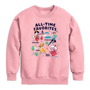 Boys' - Disney - All-Time Favorites Graphic Long Sleeve Fleece Sweatshirt - 1 of 3