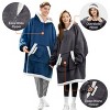 Joyfy Adults Wearable Blanket Hoodie for Women Men Giant Pocket Sleeves FlaWarm Oversized Fleece Winter Sweatshirt Blanket Birthday Gift - 3 of 4