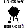 Adult Design By Humans July 4th Life Needs More BBQ By TeeShirtMadness Sweatshirt - image 2 of 2