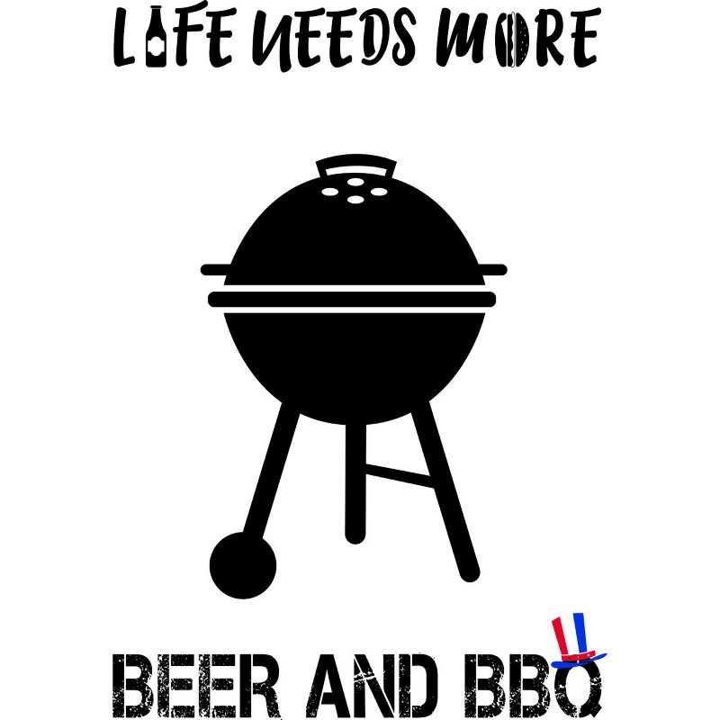Men's Design By Humans July 4th Life Needs More BBQ By TeeShirtMadness T-Shirt, 2 of 3