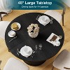 Hommpa 48" Round Dining Table with Storage - Adjustable 3-Level Shelf, Modern Farmhouse, Seats 4-6 - 3 of 4