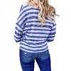 Women's Striped Lace Detail V Neck Top - And The Why - 2 of 4