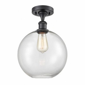 Athens - 1 Light Semi-Flush Mount In Industrial Style-15 Inches Tall and 10 Inches Wide - 1 of 1
