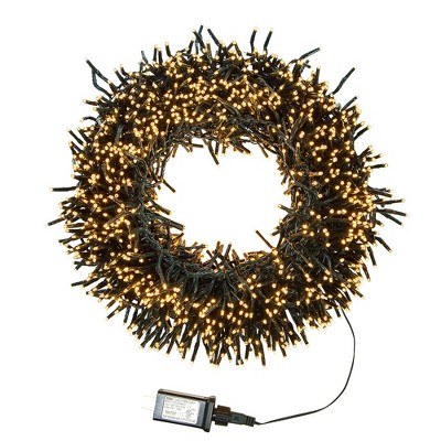 Kurt Adler 2000-Light 65' Cluster Garland, with Classic White LED  Lights