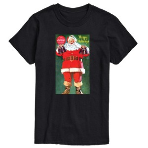 Men's - Coca-Cola - Vintage Santa With Coca Cola Bottles Short Sleeve Graphic T-Shirt - 1 of 4