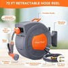 ODK Garden Hose Reel, Retractable Garden Hose, Water Hose Reel With 9 Function Sprayer Nozzle, Automatic Rewind, 180°Swivel Wall Mount - 2 of 4