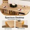 ORRD 47" Folding Table with Storage Shelves & Wheels, Multi-Functional Foldable Desk for Small Kitchen Dorm Office - 4 of 4