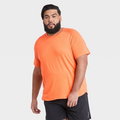  Men's Big & Tall Short Sleeve Run T-Shirt - All in Motion™ Orange XXXL 