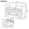 PAGED Shoe Bench with Removable Cushion, Ottoman with Storage, Entryway Bench for Entrance and Living Room, Shoe Storage Bench with Back - 3 of 4