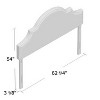 Arched Camel-Back Upholstered Headboard Queen Size with Nailhead Stud Trim, Adjustable Height Full/Queen Beds Headboard -Christopher Knight Home - 3 of 4