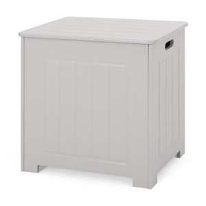 Dexmalle Modern Grey Unique Pattern MDF Cabinet with Flip Top Lid - 1 of 4