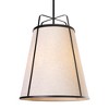 3-Light Modern Fabric Chandelier 16"x 19.7" Trapezoid Farmhouse Pendant Lights - 3 of 4