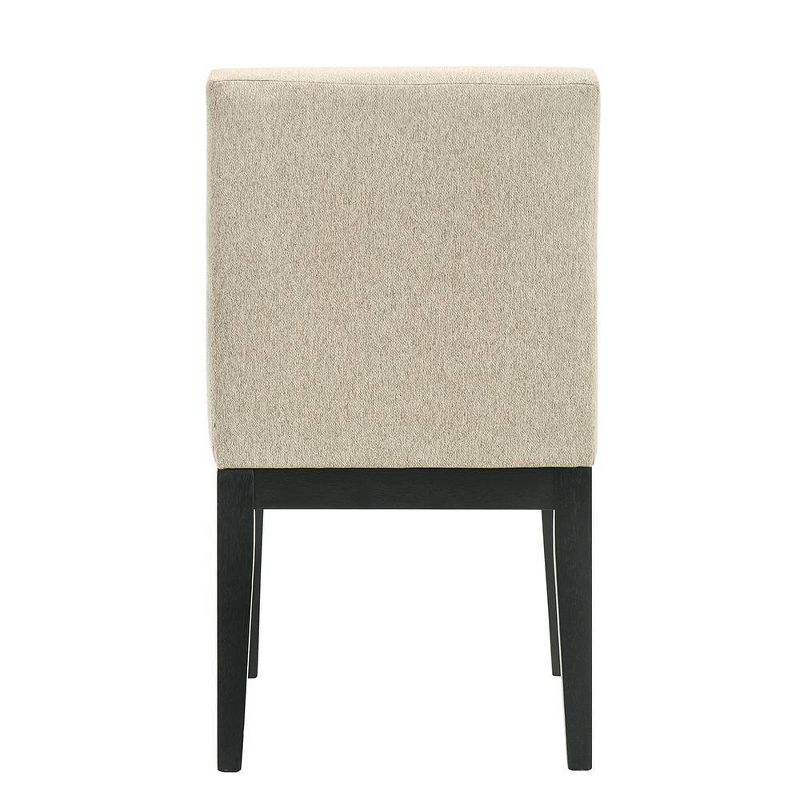 19&#34; Froja Dining Chairs Beige Fabric and Black Finish - Acme Furniture, 4 of 8