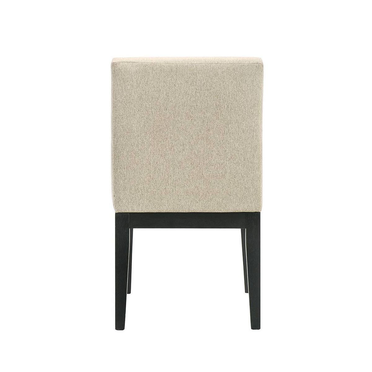 19" Froja Dining Chairs Beige Fabric and Black Finish - Acme Furniture - thumbnail 3