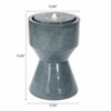 LuxenHome Gray Resin Bubbler Indoor/Outdoor Fountain with Lights - 4 of 4