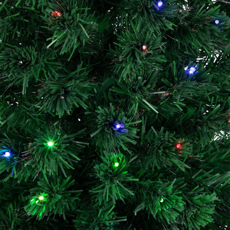 Northlight 6' Prelit Artificial Christmas Tree Full LED Color Changing Fiber Optic with Star Tree Topper - Multicolor Lights, 5 of 10