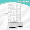 TOAOTBNBO Metal Raised Garden Bed with Geometric Pattern, Outdoor Planter Box with Wheels, Modern Privacy Screen for Climbing Plants - 3 of 4