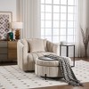 Aortzio 40.35"W 360 Swivel Chair Upholstered Accent Chair With Round Storage Ottoman - 3 of 4