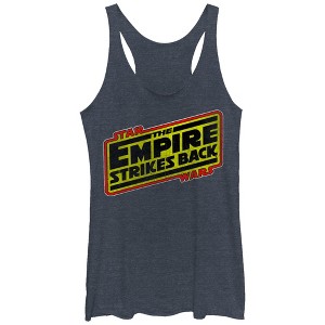 Women's Star Wars Episode V Logo Racerback Tank Top - 1 of 3