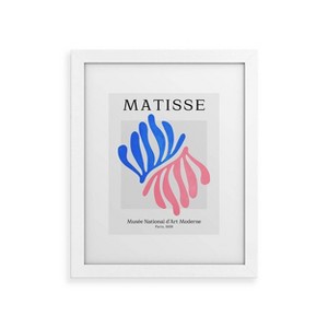Deny Designs Ayeyokp Blue Pink Leaves Matisse Art Print - 1 of 4