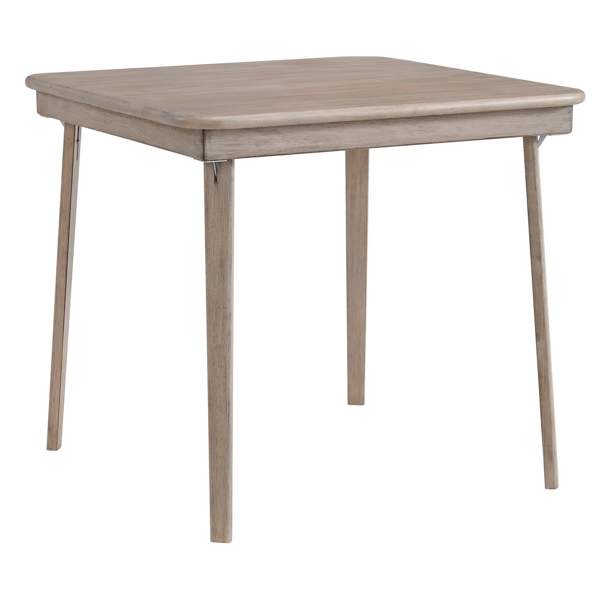 Stakmore 32" Straight Edge Solid Wood Folding Card Table Driftwood Finish