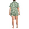 Lands' End Women Linen 2 Piece Pajama Set - Short Sleeve Top and Shorts - 2 of 3