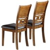 Okak Vintage Upholstered Dining Chairs Set of 2, Solid Rubberwood Kitchen Side Chairs with Unique Back for Dining/Living Room - 4 of 4