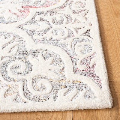 Ivory Hand-Tufted Wool 4' x 6' Rectangular Area Rug