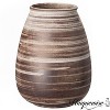 Uniquewise Farmhouse Ceramic Vase Rustic Vintage Decorative Pottery for Living Room Dining or Bedside Table Shelves - 4 of 4
